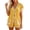 D203 Yellow, variant on Likimi 2 Piece Sets For Women With Tassels Shorts Sleeve V Neck Solid Color Pocket Top With High Waist Shorts Summer Breathable Soft Outfit Set Blue Size L