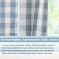 thumbnail image 3 of Buffalo Plaid Semi Sheer Curtains 84 Inches Long,Beige-Dusty Blue Buffalo Check Drapes for Bedroom Living Room,Farmhouse Gingham Window Treatment,Rod Pocket,40" Wx84 Lx2,Beige-Dusty Blue, 3 of 8