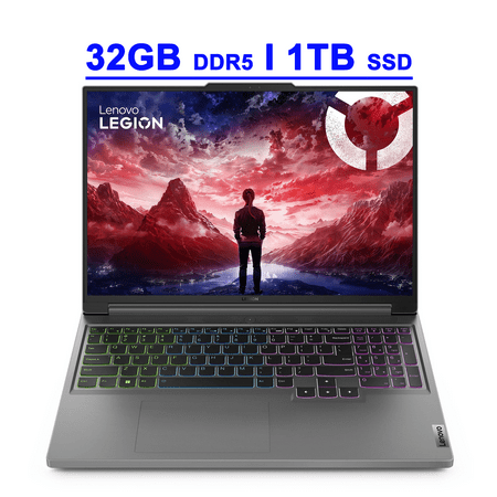 Lenovo Legion Slim 5 Premium Gaming Laptop 16" WQXGA IPS 165Hz (100% sRGB G-Sync) AMD 8-core Ryzen 7 7735HS 32GB DDR5 1TB SSD GeForce RTX 4070 Backlit USB-C Rapid Charging Win11