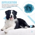 thumbnail image 3 of Inteprter Abalorios para perros, flor, perla, gasa, pajarita para gatos, banda elástica, suministros llamativos para mascotas, accesorios de Decoración rosado azul, 3 of 6
