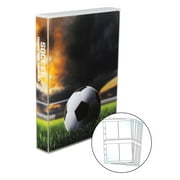 Soccer Card Storage Binder Travel Size, with 25 Platinum 4 Pocket Pages, Holds up to 200 Cards