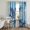 Blue, Gold, Navy, variant on Blue Tropical Leaves Sheer Curtains 84 Inch Length 2 Panels Set, Summer Botanical Ferns Stripes Voile Window Treatment Rod Pocket Curtains Sheers Drapes for Bedroom/Living Room/Kitchen 52"x84"x2
