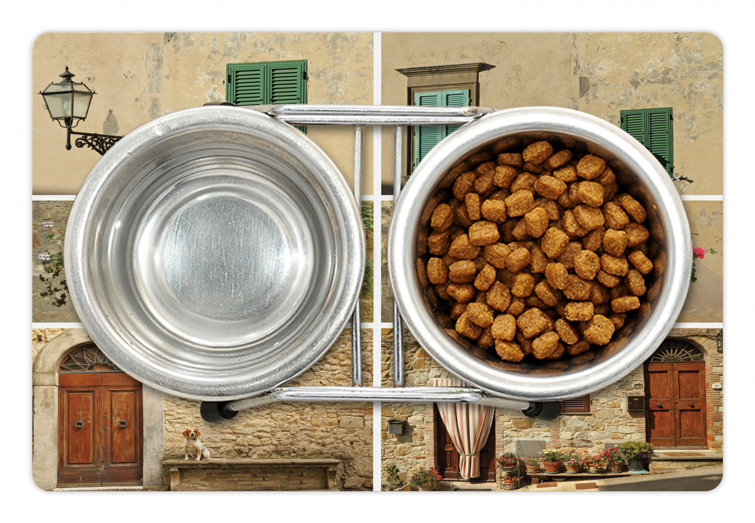 Shutter Mat Italian Pet Mat for Food and Water, Pictures of Italy Lifestyle Old ...