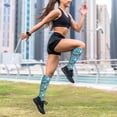 thumbnail image 6 of Lsque Rooster And Chickens Pattern Sport Compression Socks for Men & Women 15-20 mmHg Knee High Nurse Pregnant Running Medical and Travel Athletic, 6 of 6