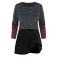thumbnail image 1 of Suéter de manga larga de bloqueo de color de talla grande Rosegal  Chaquetas de talla grande, 1 of 5