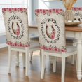 thumbnail image 2 of Farmhouses Horseshoes Chair Covers Set of 4 Roses Leaves Retro Vintage Paper Chair Back Covers Stretch Removable Washable Slipcovers Protector for Dining Room Kitchen Party Decor, 2 of 9