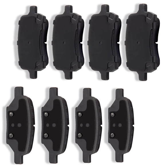 ECCPP 8PCS Ceramic Brake Pads Fits 2007-2009 for Pontiac G6 3.6L 2007-2008 for Saturn Aura 3.5L Front Rear Left and Right