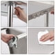 thumbnail image 5 of Yeshouse Mesa de acero inoxidable para preparación y trabajo con protector contra salpicaduras, mesa de cocina resistente con estante inferior ajustable y patas para restaurantes, hogares y hoteles, 5 of 6
