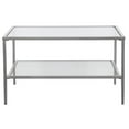 thumbnail image 3 of Keller Square Metal/Glass Open Shelf Cocktail Table in Silver, 3 of 5