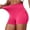 Hot Pink, variant on Mlzmgr Biker Shorts for Women High Waist Stretchy Shorts Spandex 5 Inch Inseam Running Yoga Shorts