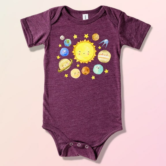 Planets Baby Bodysuit, Solar System Bodysuits, Outer Space Theme Baby Bodysuit, Newborn Gift Idea, Moon Shirt Cute Baby Onesie, BABY BODYSUIT LAT 4424