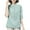 Green, variant on Fanxing Embroidered Linen Shirt Women Summer Going Out Tops Cotton And Linen 3/4 Sleeve Length Shirts M-2XL