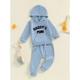 thumbnail image 5 of BemeyourBBs Toddler Baby Boy Daddy's Mini Outfits Letter Embroidery Long Sleeve Hoodie Sweatshirt Sweatpants Jogger Pants Set 2 Piece Sweatsuit Spring Fall Winter Clothes, 5 of 9