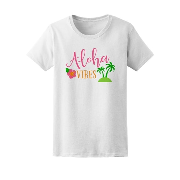 Aloha Vibes Tropical Hibiscus Tee Women's -Image by Shutterstock