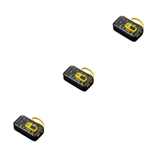 QualitChoice Compact And Portable Power Bank Case For Travelers Making More Portable. Hanging Rope ABS black 3Set