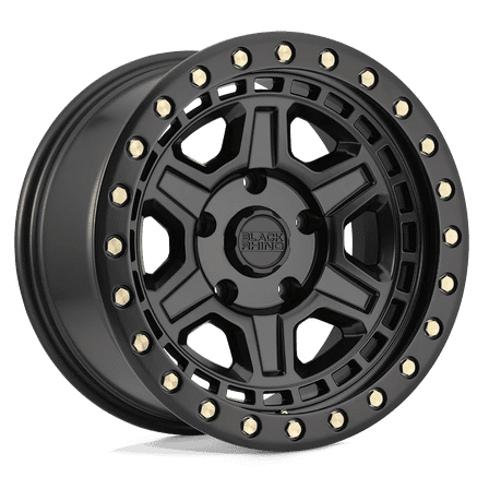 Black Rhino Reno 17X9 5X127 -18Et 112.1Cb Matte Black W/ Brass Bolts Wheel
