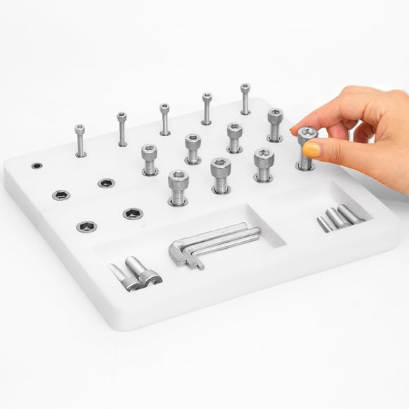 Entrenador de fuerza DICYWUDI de madera perforada para destreza con los dedos