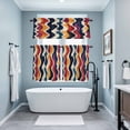 thumbnail image 3 of Modern Moire Kitchen Curtains Sets for Windows 24 Inch Length, Minimalist Contemporary Vintage Rod Pocket Window Treatments Tier Curtains and Valances Set for Bedroom/Bathroom, 3 of 8