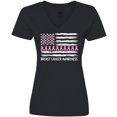 thumbnail image 3 of Inktastic Breast Cancer Awareness Pink Ribbons and Flag Women's V-Neck T-Shirt, 3 of 5