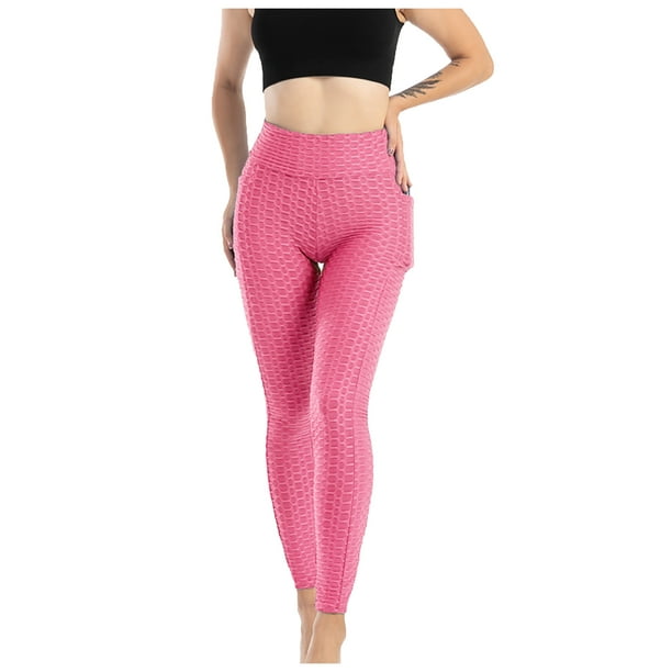 PEASKJP Flare Leggings for Women Buttery Soft Athletic Yoga Pants, Pink L