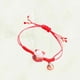 thumbnail image 2 of Pulsera trenzada de gato tejida a mano para amigos y niños (roja), 2 of 6