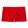 thumbnail image 4 of JanJean Girls V Cross Waist Short Leggings Bike Dance Tumbling Athletic Gymnastics Shorts Activewear Red 14, 4 of 6