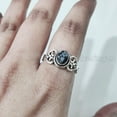 thumbnail image 5 of Natural Snowflake Obsidian Ring, Snowflake Obsidian Gemstone Ring, Tiny Bohemian Ring, 925 Sterling Silver, Designer Womens Ring, Christmas Thanksgiving, Handmade Statement Jewelry, Natural Obsidian, 5 of 8