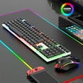 thumbnail image 5 of Led Rainbow Color Backlight Adjustable Gaming Game USB Wired Keyboard Mouse Set - Wired USB Lighting Gaming Computer Touch Keyboard and Mouse Set Black, 5 of 6