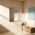 thumbnail image 6 of MMJ Wall Mirror 11.81x7.87in High Definition Self Adhesive Frameless Stick On Bathroom Bedroom Rounded Corner Decor, 6 of 6