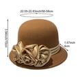 thumbnail image 3 of Slccxzc Elegant Adjustable Fedora Hat with Bow Decoration Dome Top Hat, 3 of 7