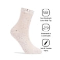 thumbnail image 3 of Deago 4 Pairs Women Thin Casual Cotton Socks Breathable Rib Knit Soft Cozy Cute Ankle Crew Socks (Oatmeal), 3 of 8