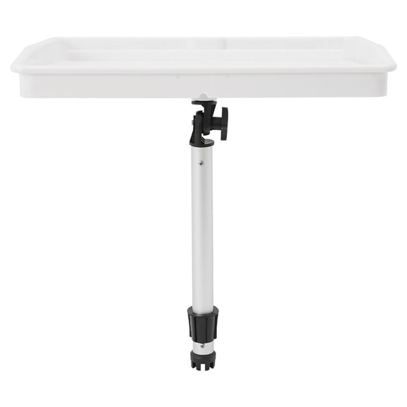 White Marine Cutting Board - Adjustable Angle Boat Table with Knife Slots & Drain Hole - Corrosion Resistant PP/Aluminum Design