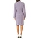 thumbnail image 3 of Conjuntos de falda para mujer INSPIRE CHIC, traje sin cuello, blazer y faldas lápiz, 2 piezas, atuendos elegantes, XL, gris púrpura, 3 of 6