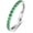 Green Zircon (Silver Tone), variant on Women's 3mm Stainless Steel Full Stone Inlaid Stackable Ring, Dainty Delicate Decorative Band, US Sizes 5-9