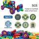 thumbnail image 5 of Zozoplay Vástago Juguete de Aprendizaje Tubos Tubulares, Caños y Juntas 96 Piezas Construir Tanque de Bicicleta Scootie Moter Habilidades Diseños Infinitos Juego de Bloques de Construcción Educativos, 5 of 5