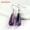 Amethyst, variant on Natural Stone Long Drop Dangle Earrings Hook Healing Reiki Balance Jewelry-Black Agate