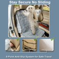 thumbnail image 4 of Funda de asiento de coche para perros YOVEEKLE, suave, de felpa, impermeable, gris, 4 of 7