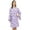 Purple, variant on Bimba Women's Leaf Printed Kimono Robe Full Sleeve Cotton Poplin Cover Up - 4