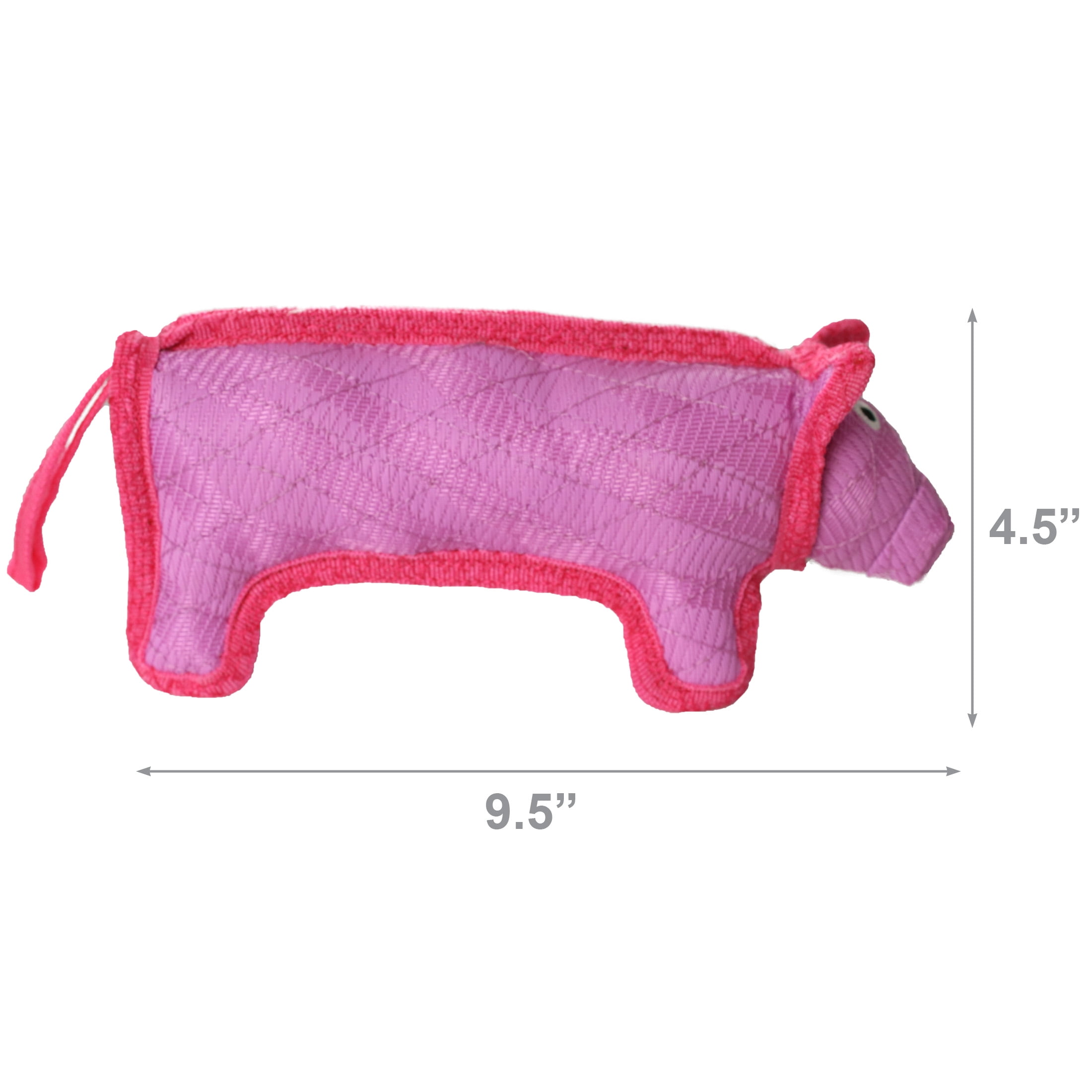 DuraForce Pig Pink Durable Woven Mesh Fiber Squeaky Dog Toy