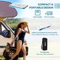 thumbnail image 4 of 10' x 7' Water Floating Dock, Rafting Inflatable Island with Air Pump and Backpack for Pool, Beach, Ocean, Blue, 4 of 7