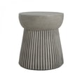 thumbnail image 2 of Light Gray Lightweight Concrete Side Table with Hourglass Design 15" x 15" x 16.75" Outdoor Accent Table for Patio Balcony and Garden No Assembly Required, 2 of 10