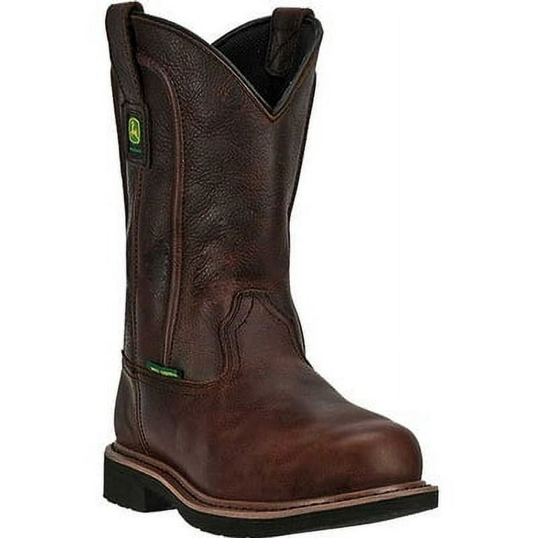 John Deere Men s 11 Pull On Steel Toe Brown Boot 10 W Walmart