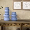 thumbnail image 6 of American Art Decor Foggy Blue Cairns Glass Vase Set - 5.7" x 11.8", 6 of 8