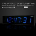 thumbnail image 5 of Ivation Large Digital Clock, 60" Led Wall Clock with Stopwatch, Alarms, Timer, Temp & Remote, Blue, 5 of 10