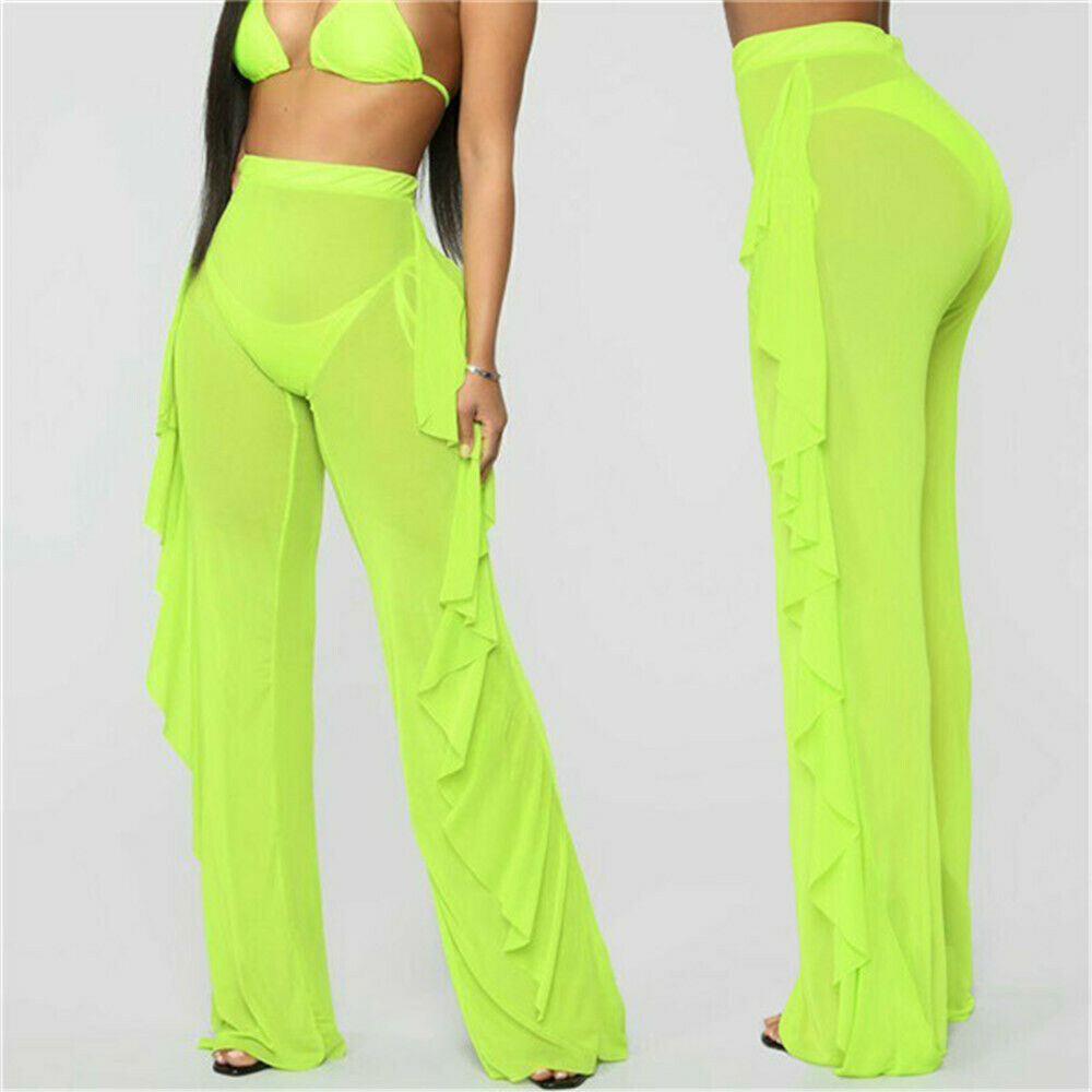 plus size mesh cover up pants