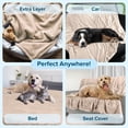 thumbnail image 6 of PETMAKER Dog Blanket - 80x100in Sherpa Blanket for Bed, Couch, or Car (Tan), 6 of 9