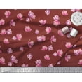 thumbnail image 3 of Soimoi Silk Fabric Magnolia Floral Print Fabric by Yard 42 Inch Wide, 3 of 3