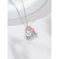 thumbnail image 4 of CACA LADY Bunny Necklace 925 Sterling Silver Heart Rabbit Pendant Bunny Mother and Daughter Jewelry Easter Gifts for Women Mom Girlfriend, 4 of 6