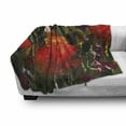 thumbnail image 3 of Abstract Oil Painting Soft Flannel Fleece Throw Blanket, Handmade Art Design with Flowers Composition of Elements, Cozy Plush for Indoor and Outdoor Use, 60" x 80", Multicolor, by Ambesonne, 3 of 6
