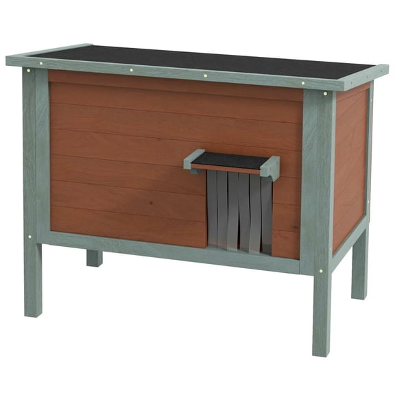 Resenkos Cat Cage, Cat Crate Kennel Enclosure Playpen,Outdoor Cat House, Wooden Feral Cat House w/ Removable Floor, Brown